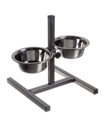 Подставка + 2 миски металлические 2*0,18л регулируемая Зооник Подставка + 2 миски металлические 2*0,18л регулируемая Зооник