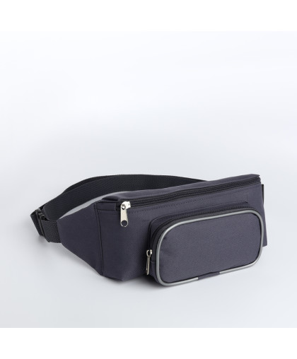 Сумка для лакомств поясная на молнии наружный карман серая Сумка для лакомств поясная на молнии наружный карман серая