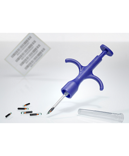 Микрочип FDX-B, МДЖ, лошади, экзотические животные, биостекло 1,4х8