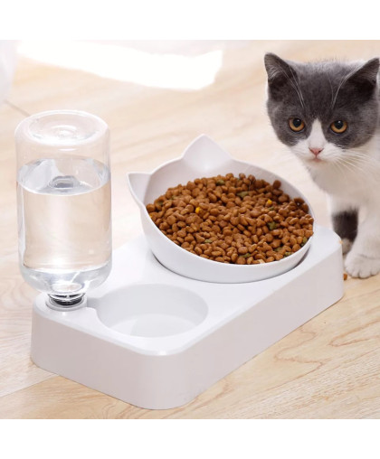 Автопоилка 500мл + миска пластиковые 300мл фигурная Автопоилка 500мл + миска пластиковые 300мл фигурная
