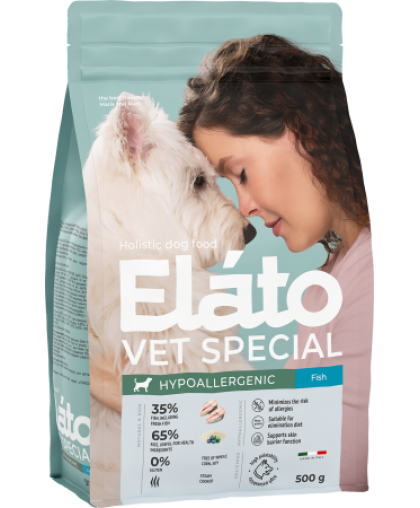 Элато/Elato Holistic Vet Special корм для собак всех пород с рыбой Гипоаллергенный 500гр Элато/Elato Holistic Vet Special корм для собак всех пород с рыбой Гипоаллергенный 500гр