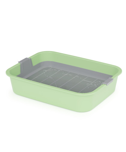  Туалет для кошек Барсик с сеткой  33,2*35*55 см зеленый Альтернатива