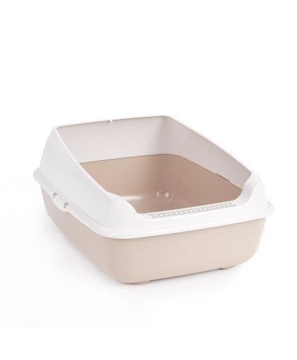 Туалет для кошек с высокими бортами 50,5*39*23 см бежевый Альтернатива Туалет для кошек с высокими бортами 50,5*39*23 см бежевый Альтернатива