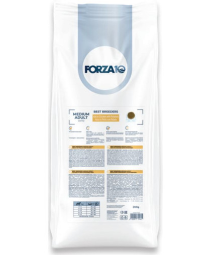 Форца10/Forza10 BREED BEST корм для собак средних пород Курица/Картофель 20кг Форца10/Forza10 BREED BEST корм для собак средних пород Курица/Картофель 20кг