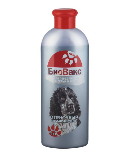  Шампунь Биовакс для собак черных окрасов, оттеночный  350мл.