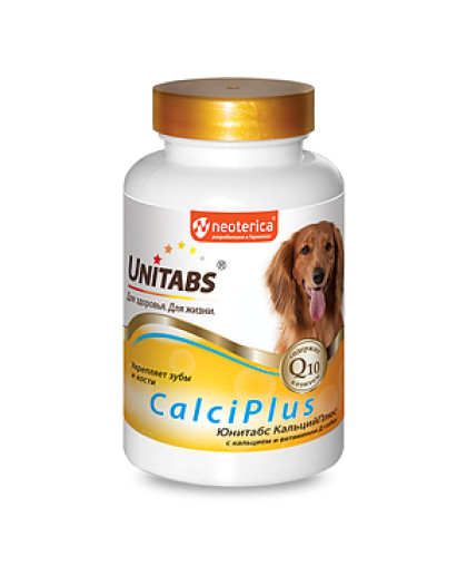 Юнитабс для собак Кальций Плюс с кальций/фосфор/вит.100таб (д/укрепл.зубов и костей)*8 Юнитабс для собак Кальций Плюс с кальций/фосфор/вит.100таб (д/укрепл.зубов и костей)*8