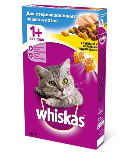 Вискас/Whiskas 350гр корм для кошек стерилизованных курица * 10 Вискас/Whiskas 350гр корм для кошек стерилизованных курица * 10
