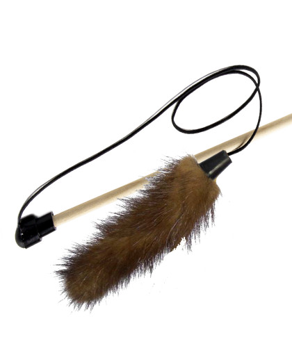 Игрушка для кошек дразнилка Норковый хвостик норка натуральная цвет в ассортименте Госи/GoSi Игрушка для кошек дразнилка Норковый хвостик норка натуральная цвет в ассортименте Госи/GoSi