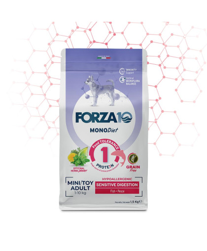 Форца10/Forza10 DietMONO корм для собак мелких пород чувствительное пищеварение Рыба 1,5кг Форца10/Forza10 DietMONO корм для собак мелких пород чувствительное пищеварение Рыба 1,5кг