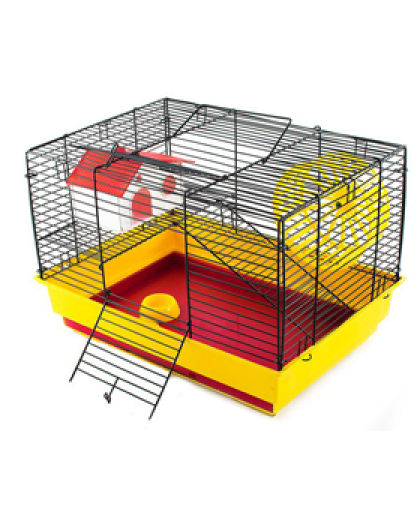  Клетка для грызунов с этажом укомплектованная  41*30*27см Уют*3