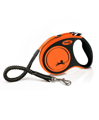  Рулетка Flexi/Флекси Экстрим ремень L  5м 65кг черная/оранжевая