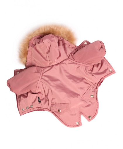 Комбинезон утепленный Winter парка р.S, спинка 25см с капюшоном розовый LION Комбинезон утепленный Winter парка р.S, спинка 25см с капюшоном розовый LION