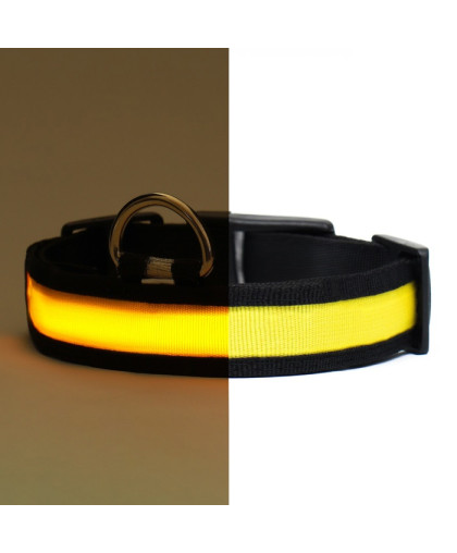 Ошейник для собак с подсветкой Flash 3 режима свечения рМ ОШ 40-48см *2,5см желтый Пижон Ошейник для собак с подсветкой Flash 3 режима свечения рМ ОШ 40-48см *2,5см желтый Пижон