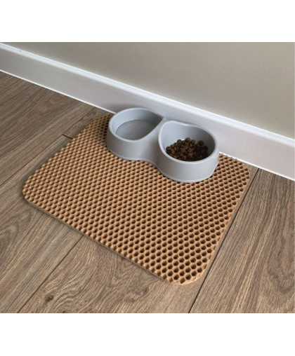 Коврик под миску/лоток 34*27см песочный ЭВА Коврик под миску/лоток 34*27см песочный ЭВА
