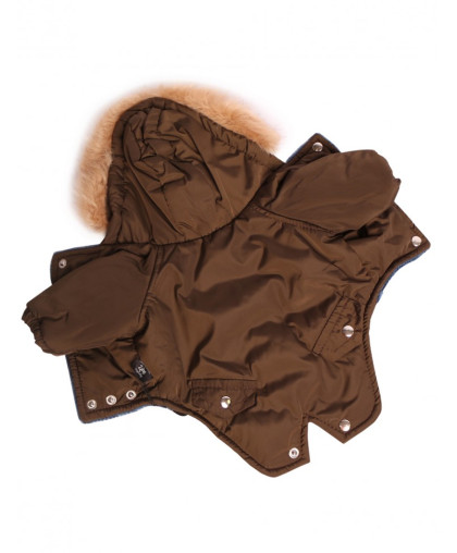 Комбинезон утепленный Winter парка р.XS, спинка 20см с капюшоном темно-коричневый LION Комбинезон утепленный Winter парка р.XS, спинка 20см с капюшоном темно-коричневый LION