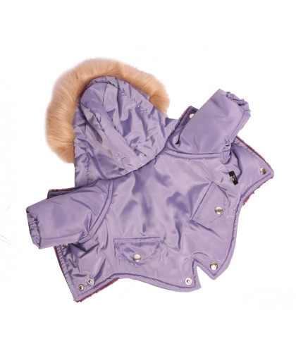 Комбинезон утепленный Winter парка р.XS, спинка 20см с капюшоном фиолетовый LION Комбинезон утепленный Winter парка р.XS, спинка 20см с капюшоном фиолетовый LION