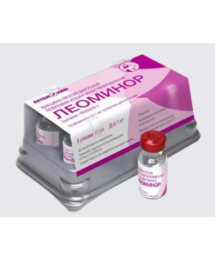 Леоминор, 1 доза *10 (против вирусной лейкемии кошек инактивированная штамм «Rickard») Леоминор, 1 доза *10 (против вирусной лейкемии кошек инактивированная штамм «Rickard»)