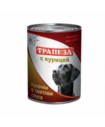 Трапеза конс корм для собак кусочки в светлом соусе Курица 415гр*12 Трапеза конс корм для собак кусочки в светлом соусе Курица 415гр*12