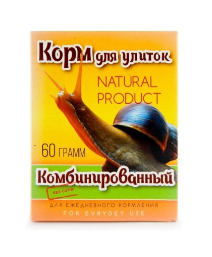 Корм для улиток повседневный Комбинированный 60гр Корм для улиток повседневный Комбинированный 60гр