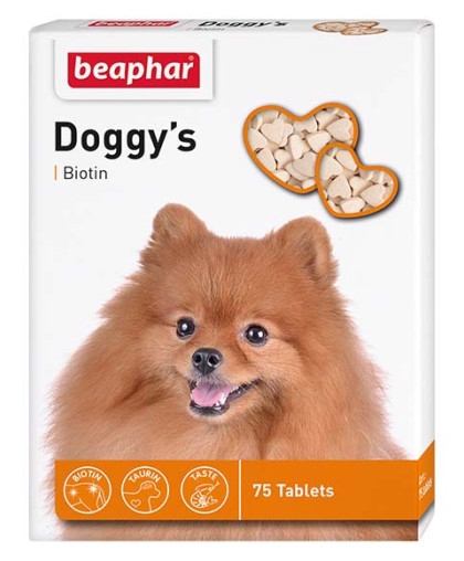 Беафар витамины для собак Doggy`s biotin с биотином 75 таб.*12
