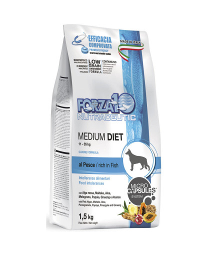 Форца10/Forza10 Diet корм для собак средних пород гипоаллергенный Рыба 1,5кг Форца10/Forza10 Diet корм для собак средних пород гипоаллергенный Рыба 1,5кг