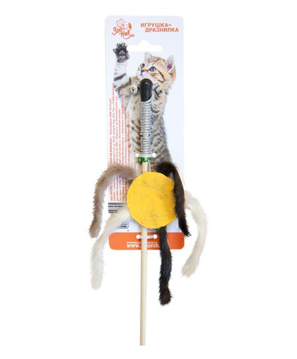 Игрушка для кошек дразнилка Ловец снов на веревке 50см Зооник Игрушка для кошек дразнилка Ловец снов на веревке 50см Зооник