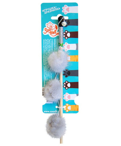Игрушка для кошек дразнилка Меховые потешки на веревке 50см Зооник Игрушка для кошек дразнилка Меховые потешки на веревке 50см Зооник