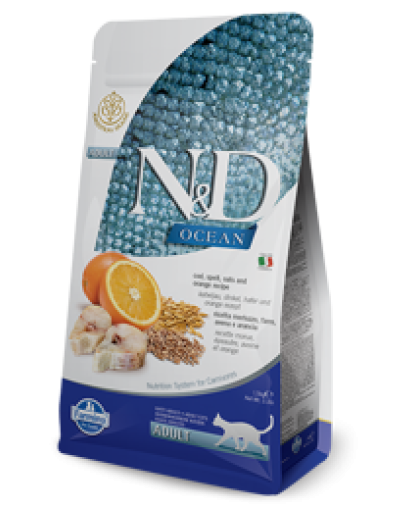 Фармина/Farmina N&D Анцестрал корм для кошек Треска с апельсином 1,5кг Фармина/Farmina N&D Анцестрал корм для кошек Треска с апельсином 1,5кг