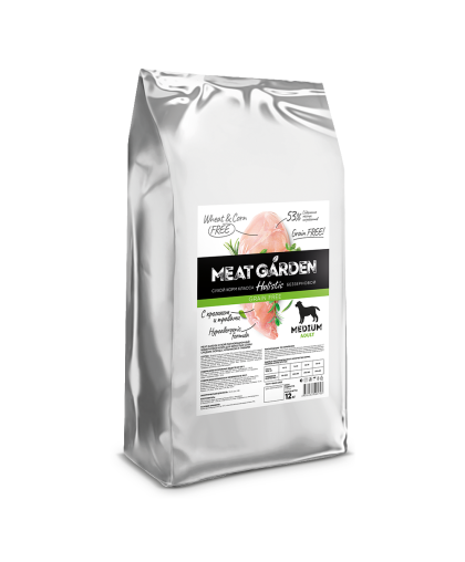 Мит Гарден/Meat Garden Беззерновой корм для собак средних пород Кролик с травами 12кг Мит Гарден/Meat Garden Беззерновой корм для собак средних пород Кролик с травами 12кг