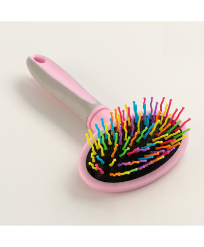 Пуходерка пластиковая с волнистыми зубьями средняя 9,5*16,5см розовая Пижон Пуходерка пластиковая с волнистыми зубьями средняя 9,5*16,5см розовая Пижон