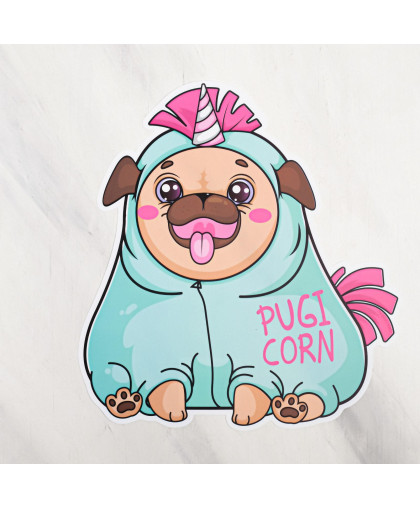 Коврик под миску Pugicorn 26*28см Коврик под миску Pugicorn 26*28см