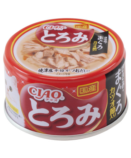 Инаба/INABA ТОРОМИ конс для кошек филе курицы, тунец магуро с кацуобуси 80гр*24 Инаба/INABA ТОРОМИ конс для кошек филе курицы, тунец магуро с кацуобуси 80гр*24