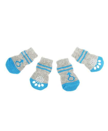 Носки для собак нескользящие Мальчик р.L 3,5/5*8см (набор 4шт) Пижон Носки для собак нескользящие Мальчик р.L 3,5/5*8см (набор 4шт) Пижон