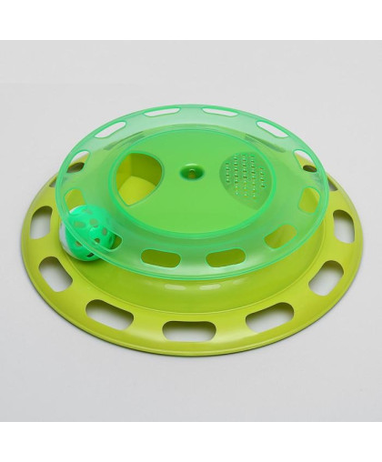 Игрушка для кошек трек Круг с шариком и отсеками для корма Игрушка для кошек трек Круг с шариком и отсеками для корма