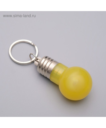 Брелок светящийся на ошейник для собак желтый Пижон