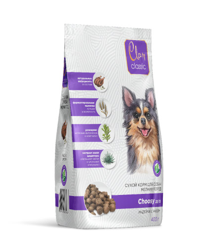 Клан/Clan Classic Choosy корм для собак мелких пород индейка/рис 400гр*12 Клан/Clan Classic Choosy корм для собак мелких пород индейка/рис 400гр*12
