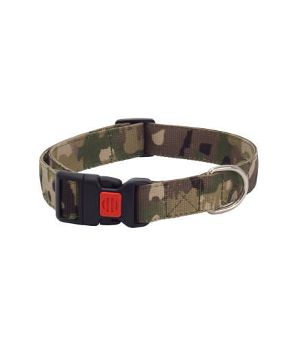 Ошейник капрон Камуфляж пластиковый фастекс с блокировкой 40мм 52-62см зеленый Каскад Ошейник капрон Камуфляж пластиковый фастекс с блокировкой 40мм 52-62см зеленый Каскад