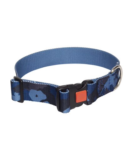 Ошейник капрон Камуфляж пластиковый фастекс с блокировкой 40мм 52-62см синий Каскад Ошейник капрон Камуфляж пластиковый фастекс с блокировкой 40мм 52-62см синий Каскад