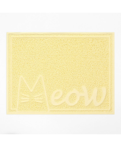 Коврик под миску/туалет 2 в 1 для животных Meow 40*30см бежевый Пижон Коврик под миску/туалет 2 в 1 для животных Meow 40*30см бежевый Пижон