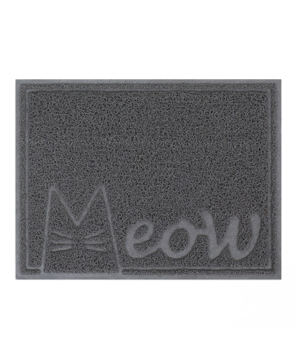 Коврик под миску/туалет 2 в 1 для животных Meow 40*30см серый Пижон Коврик под миску/туалет 2 в 1 для животных Meow 40*30см серый Пижон