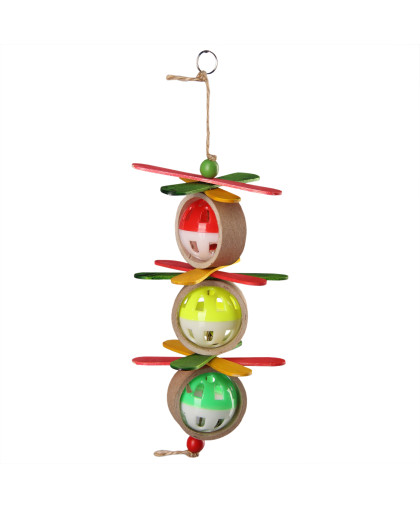 Игрушка для птиц Светофор 9,5*4,5*18см дерево, пластик PetStandArt Игрушка для птиц Светофор 9,5*4,5*18см дерево, пластик PetStandArt