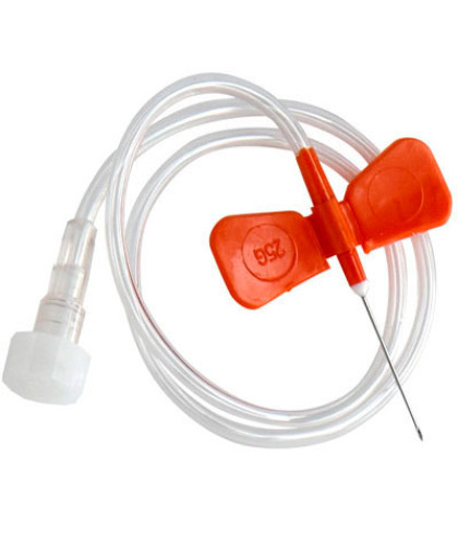 Бабочка Система для вливаний 25G *100 оранжевая Бабочка Система для вливаний 25G *100 оранжевая