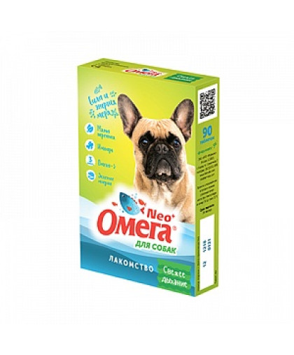Омега-Нео + для собак Свежее дыхание (с мятой и имбирем) 90 таб*5