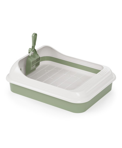  Туалет для кошек Юта с бортом сеткой и совком  45,5*35,5*15см Альтернатива