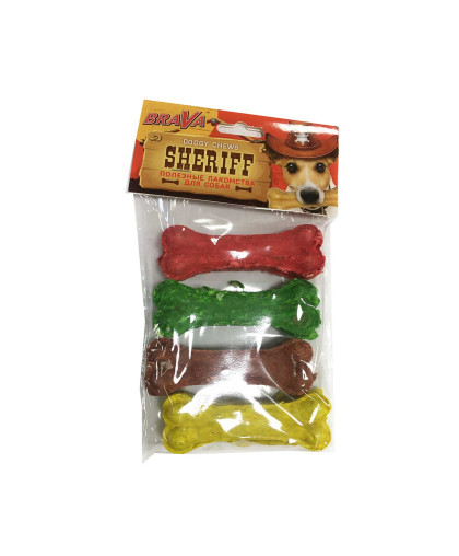  Брава/BraVa Шериф лакомства для собак кость с тапиокой 6"/15см  10шт