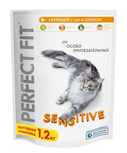 Перфект Фит/Perfect Fit 1,2кг корм для чувств. кош. с индейкой сух. Перфект Фит/Perfect Fit 1,2кг корм для чувств. кош. с индейкой сух.
