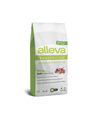 Аллева/Alleva Эквилибриум Сенситив Суперпремиум корм для собак ср/крупн пород Ягнен/Океан.рыба 12кг Аллева/Alleva Эквилибриум Сенситив Суперпремиум корм для собак ср/крупн пород Ягнен/Океан.рыба 12кг