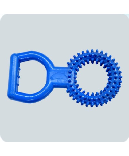 Игрушка для собак кольцо цветное с ручкой 24см Зооник Игрушка для собак кольцо цветное с ручкой 24см Зооник