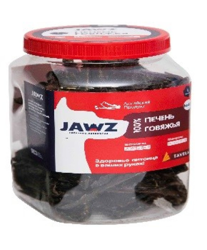  Джавз/JAWZ лакомства для собак Печень говяжья банка №41 р-р L  900гр*4