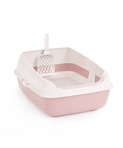 Туалет для кошек Лекси с высоким бортом сеткой и совком 50,5*39*23,5 см розовый Альтернатива*4 Туалет для кошек Лекси с высоким бортом сеткой и совком 50,5*39*23,5 см розовый Альтернатива*4